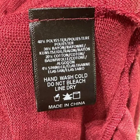 Anthropologie Sunday in Brooklyn Sweater Dress Women's Large Wine ruffle hem NWT - Picture 13 of 16